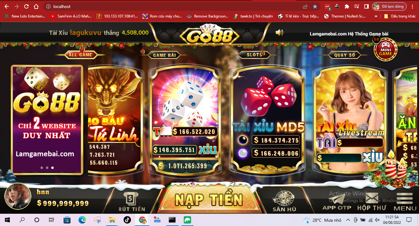 SHARE MÃ NGUỒN TÀI XỈU GO88 , BẢN KINH DOANH